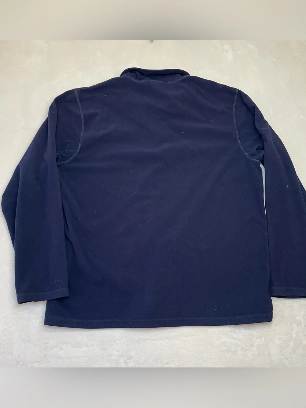 The North Face TKA 100 Fleece 1/4 Zip Pullover Navy Mens Sz L Outdoor Gorp Hike